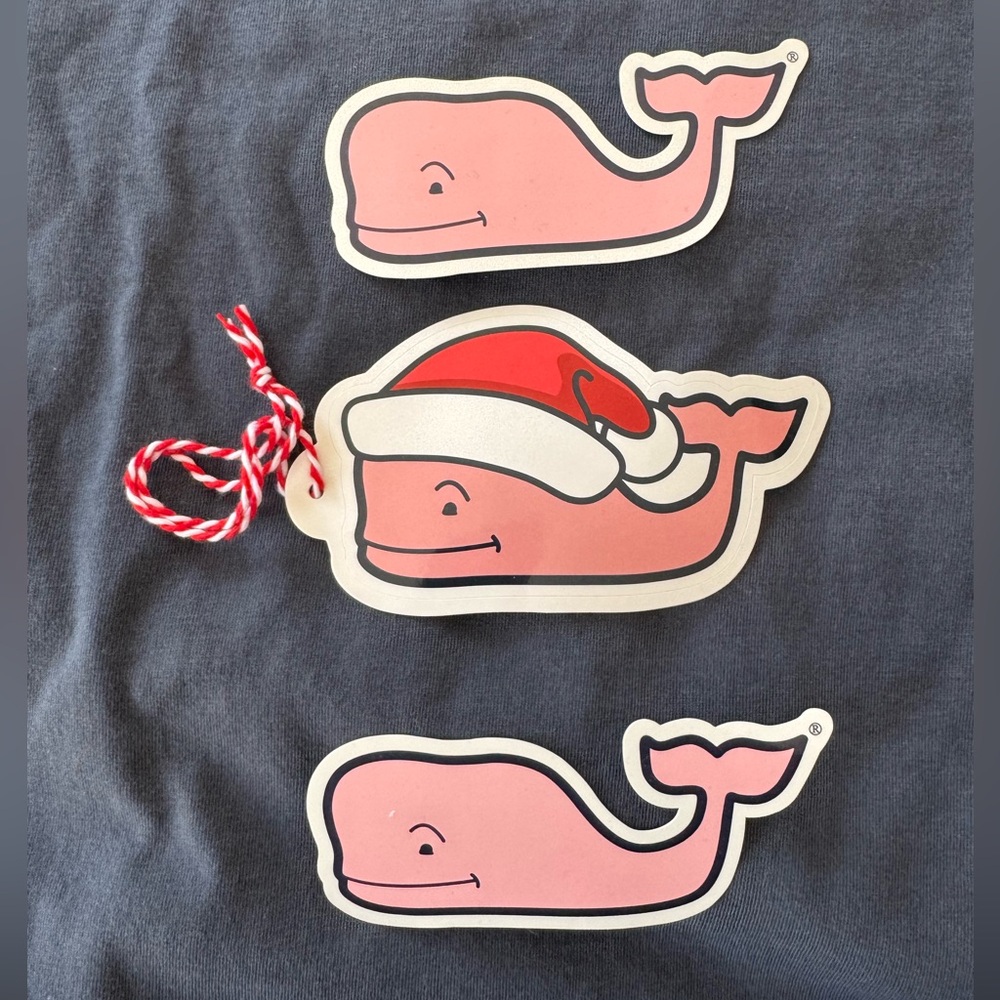 Set of 3 Vineyard Vines Whale Stickers